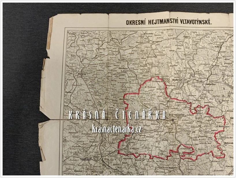 OKRESNÍ HEJTMANSTVÍ VLTAVOTÝNSKÉ,  Vilímkovy podrobné mapy okresních hejtmanství (Jos. R. Vilímek / Jan Srp)