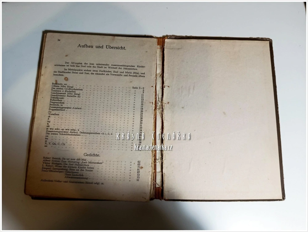 WIR FANGEN AN – Fibel (Wenzel R. Richter a Franz Effenberger, il. Kostial Karl)(Slabikář, Liberec, nacismus)