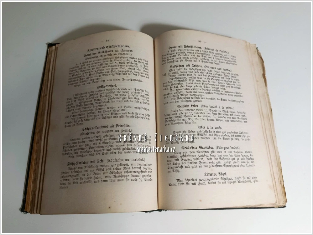 WIENER KOCH- UND WIRTHSCHAFTSBUCH für den bürgerlichen Haushalt (Amalie von Grünzweig) | Vídeňská kuchařka pro měšťanskou domácnost