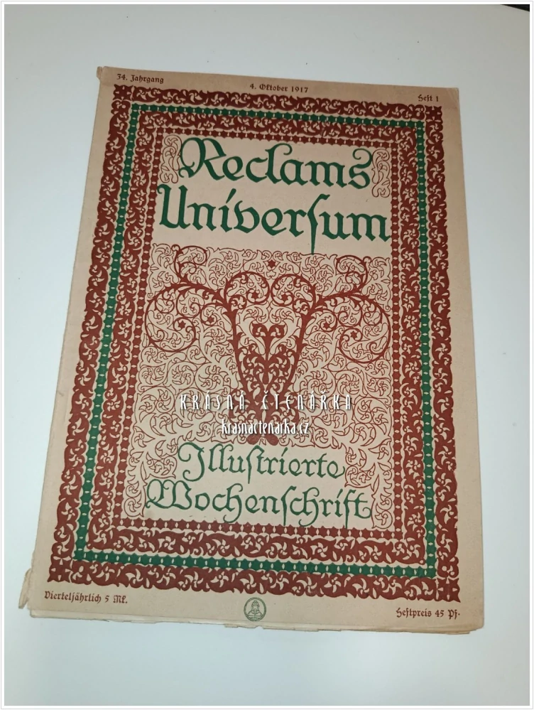 RECLAMS UNIVERSUM, Moderne illustrierte Wochenschrift 1917/1 | Časopis s módní přílohou