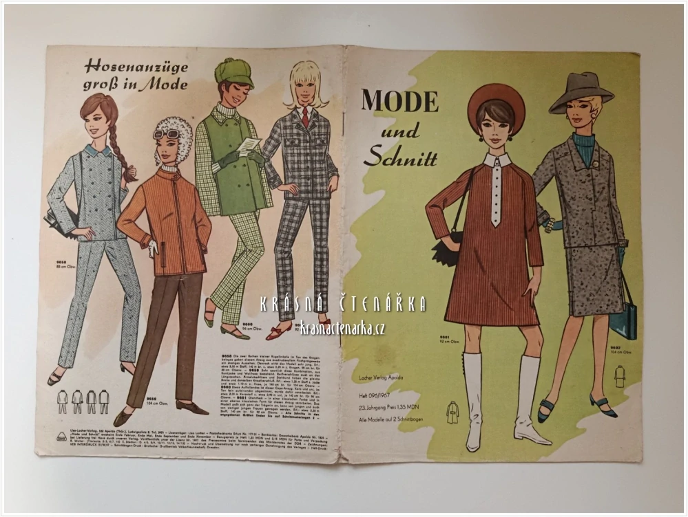 MODE UND SCHNITT Heft 096/1967 | Módní časopis s krejčovskými střihy z NDR