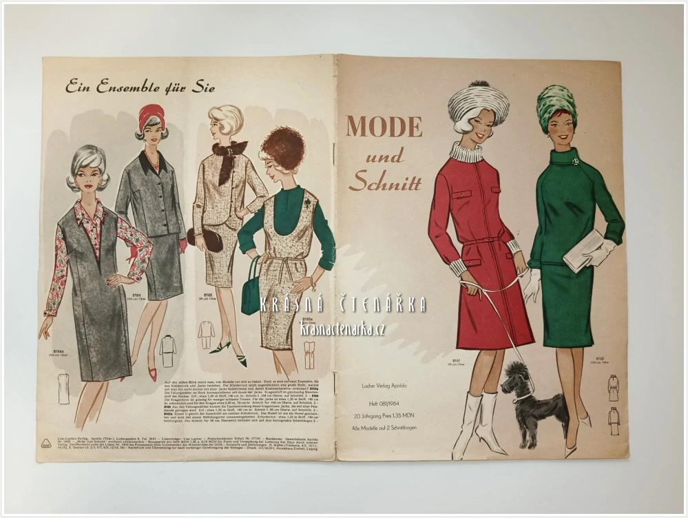 MODE UND SCHNITT Heft 084/1964 | Módní časopis s krejčovskými střihy z NDR