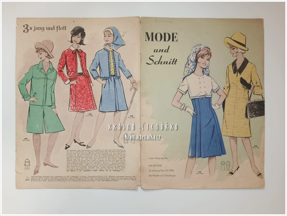 MODE UND SCHNITT Heft 087/1966 | Módní časopis s krejčovskými střihy z NDR