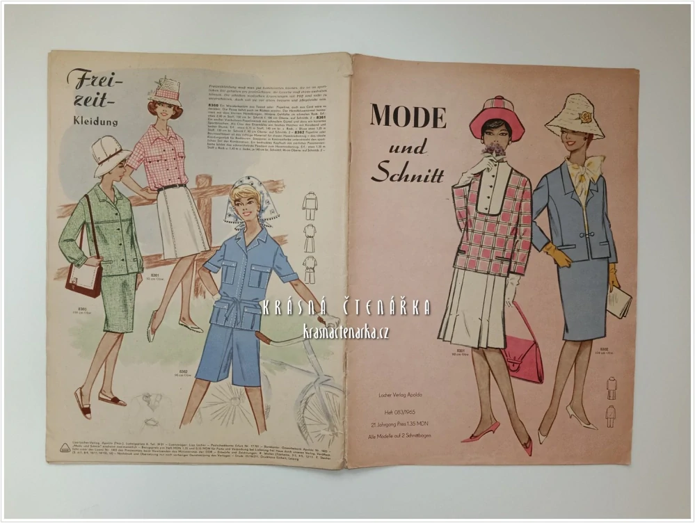 MODE UND SCHNITT Heft 083/1965 | Módní časopis s krejčovskými střihy z NDR