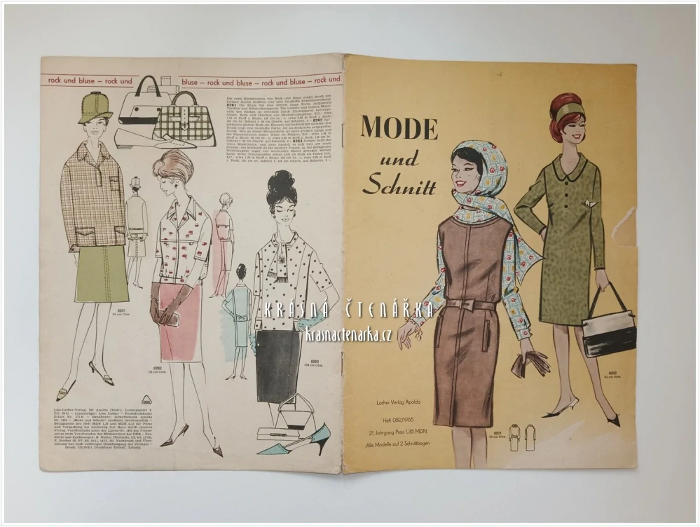 MODE UND SCHNITT Heft 082/1965 | Módní časopis s krejčovskými střihy z NDR