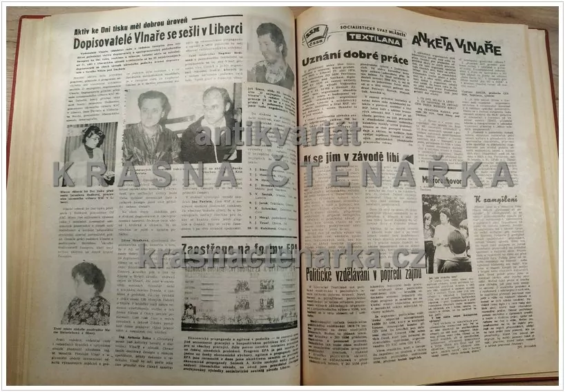 Časopis VLNAŘ, ročník XXIX, časopis pracovníků n. p. Textilana