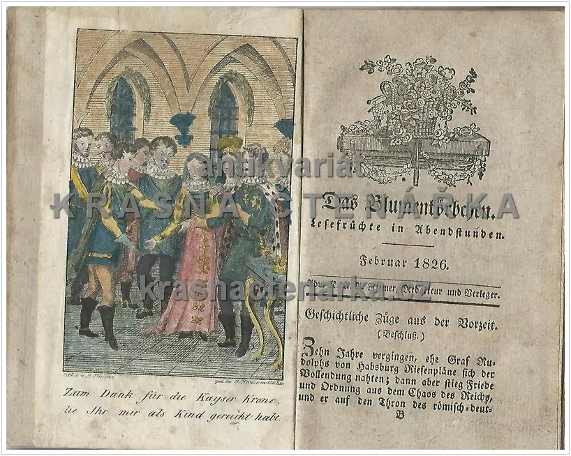 DAS BLUMENKÖRBCHEN, lesefrüchte in Abendstunden / DER NATURFREUND, vydáno 1826