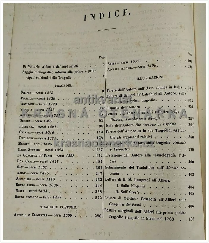 TRAGEDIE (D1) (Alfieri Vittorio), vydáno 1857