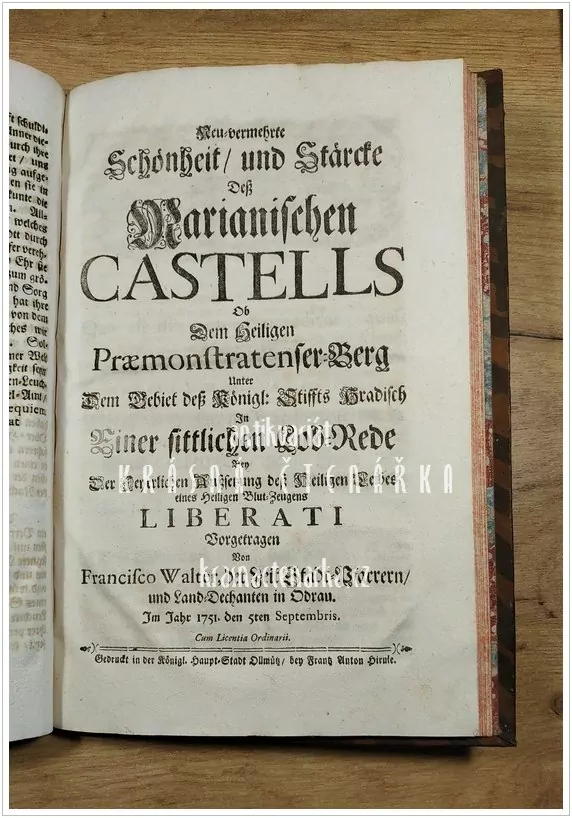 PROTOTYPON APPARATUS JUBILAEI Quo in Sacri ... + dalších 7 přívazků, vydáno 1751