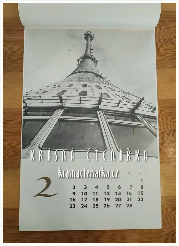 Nástěnný kalendář LIBEREC 1975 (architektonické návrhy)