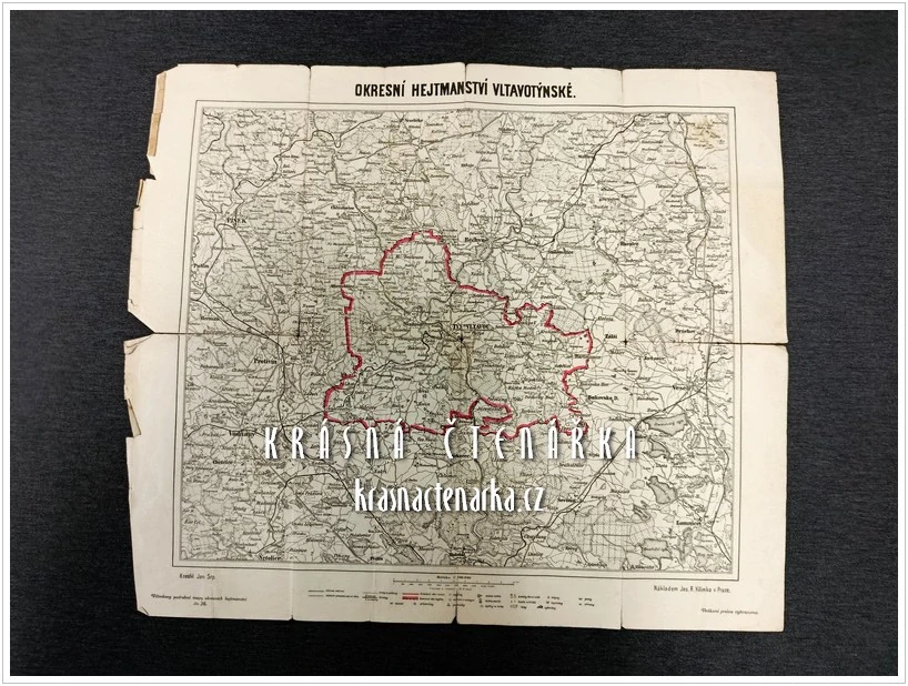 OKRESNÍ HEJTMANSTVÍ VLTAVOTÝNSKÉ,  Vilímkovy podrobné mapy okresních hejtmanství (Jos. R. Vilímek / Jan Srp)