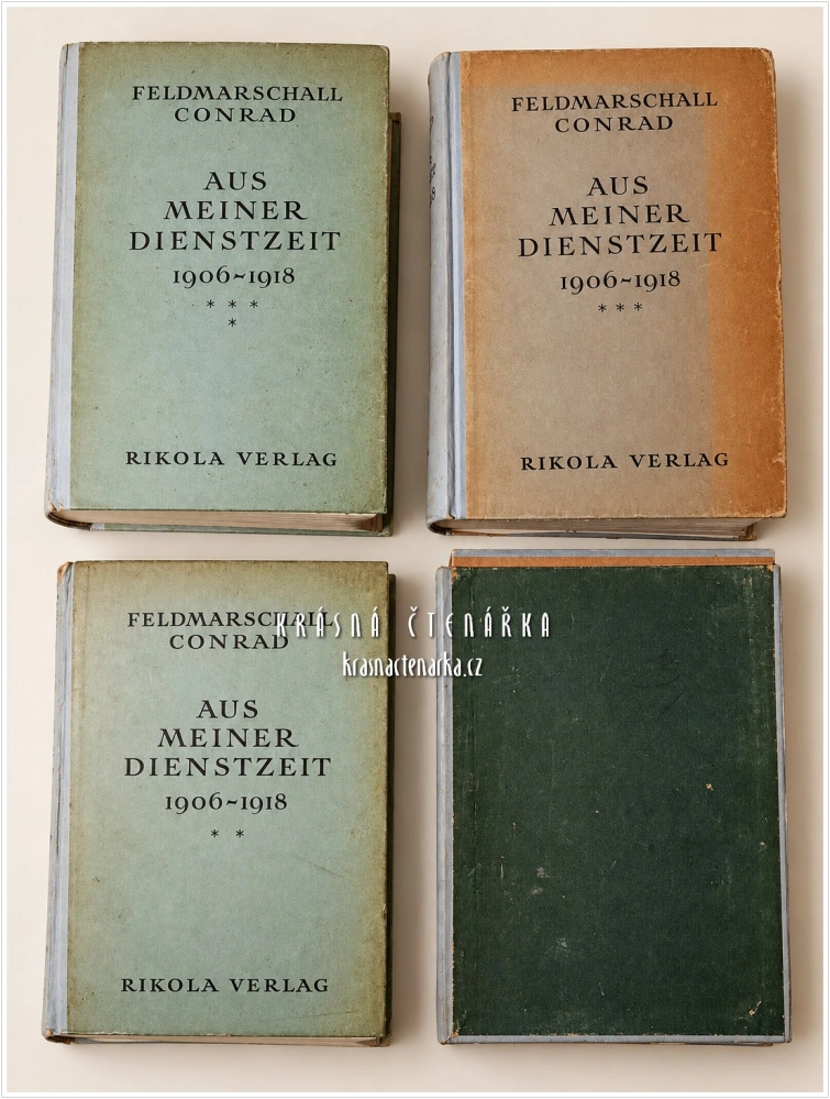 AUS MEINER DIENSTZEIT 1906-1918, 2,3,4 Band + Anlagen und Karten (Franz Conrad von Hötzendorf)