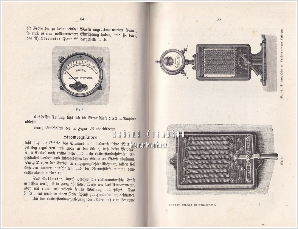 HANDBUCH DER GALVANOPLASTIK oder der elektro-chemischen Metallüberziehung in allen ihren Anwendungsarten (Taucher Konrad) | Galvanoplastika a elektrochemické pokovování kovů