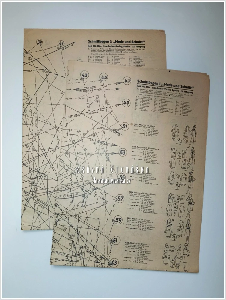 MODE UND SCHNITT Heft 092/1966 | Módní časopis s krejčovskými střihy z NDR