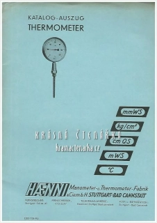 Katalog HAENNI: THERMOMETER