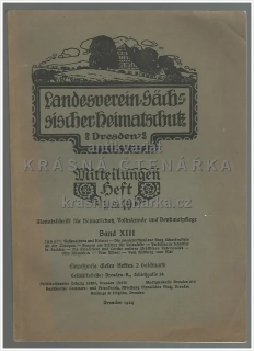 LANDESVEREIN SÄCHSISCHER HEIMATSCHUTZ Dresden, Mitteilungen Heft 5-6, Band XIX, 1924