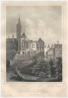 DIE MARIENBURG IN PREUSSEN (Malbork, Polsko) MADONNENSEITE (Lloyd, ocelorytina)