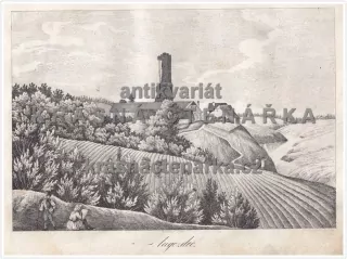 AUJEZDEC / ÚJEZDEC / MĚLNÍK( Medau, litografie) 