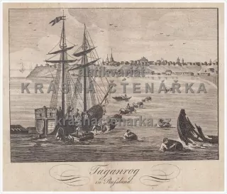 TAGANROG IN RUSSLAND, LODĚ (mědirytina) 
