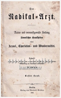DER RADIKAL ARZT (Gerke Clemens), vydáno 1866