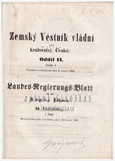 ZEMSKÝ VĚSTNÍK VLÁDNÍ PRO KRÁLOVSTVÍ ČESKÉ (různé částky)