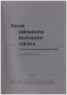 NÁVRH ZÁKLADNÍHO ŠKOLSKÉHO ZÁKONA, pozměněné znění