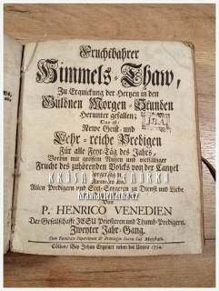 Fruchtbahrer Himmels-Thaw: Zu Erquickung der Hertzen In den guldnen Morgen-Stunden Hinunter gefallen (Venedien)