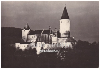 Hrad KŘIVOKLÁT v noci