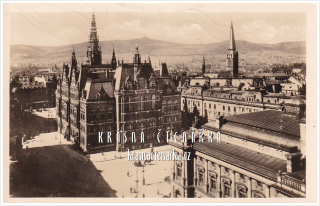 LIBEREC, Radnice a náměstí i s koňským povozem
