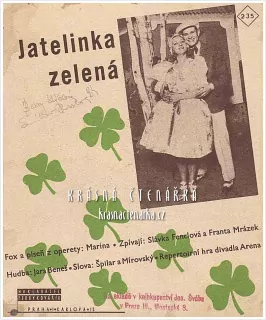 Píseň JATELINKA ZELENÁ