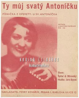 Píseň TY MŮJ SVATÝ ANTONÍČKU