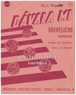 Píseň DÁVALA MI KŘEPELIČKA ...
