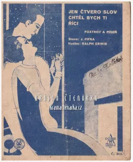 Píseň JEN ČTVERO SLOV CHTĚL BYCH TI ŘÍCI