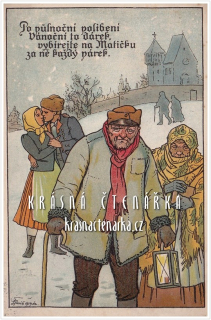 Přání VÁNOČNÍ či NOVOROČNÍ (il. Novák L.)