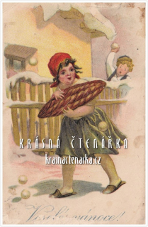 Přání VÁNOČNÍ či NOVOROČNÍ (il. Otmar Otto)