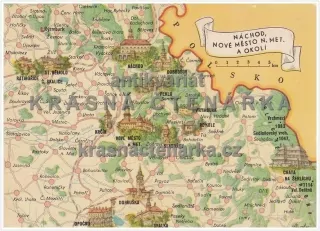 NÁCHOD, NOVÉ MĚSTO N. MET. a okolí (mapa)