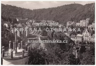 KARLOVY VARY (pohled na říčku Teplou a Vřídlo)