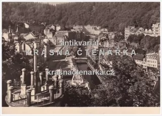 KARLOVY VARY (pohled na říčku Teplou a Vřídlo)