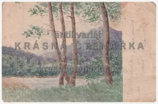 RUČNĚ MALOVANÁ pohlednice