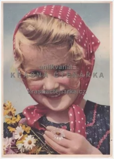 DÍVENKA s kyticí kopretin