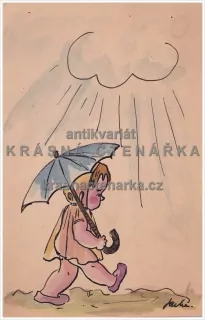 RUČNĚ MALOVANÁ pohlednice