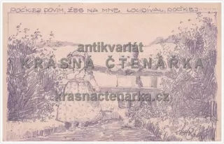 RUČNĚ MALOVANÁ pohlednice