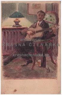 RUČNĚ MALOVANÁ pohlednice