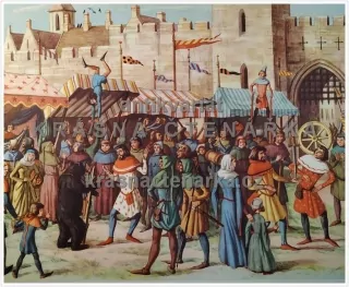 Macmillan's History Pictures: FUN AT A FAIR, 14th C.