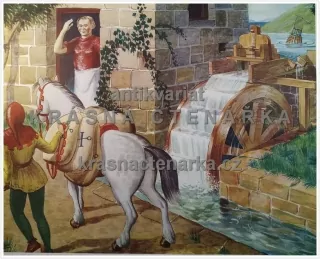 Macmillan's History Pictures: A WATER-MILL, 13th C.