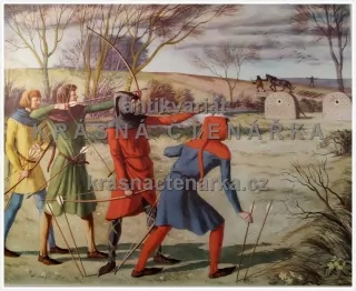 Macmillan's History Pictures: SHOOTING WITH THE LONG-BOW, 14th C.