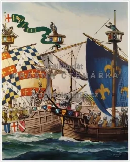 Macmillan's History Pictures: SEA - FIGHT, 15th C.