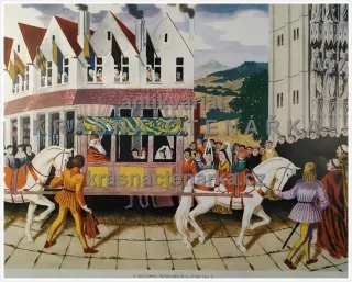 Macmillan's History Pictures: GENTLEMAN TRAVELLING IN A LITTER, 15th C.