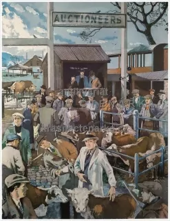 Macmillan's History Pictures: A RURAL CATTLE - MARKET IN ENGLAND