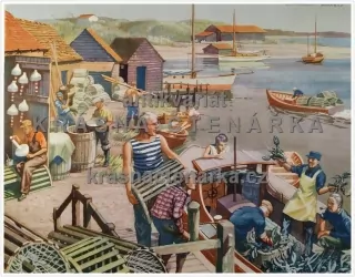 Macmillan's History Pictures: THE LOBSTERMEN'S JETTY, ST. LAWRENCE ESTUARY